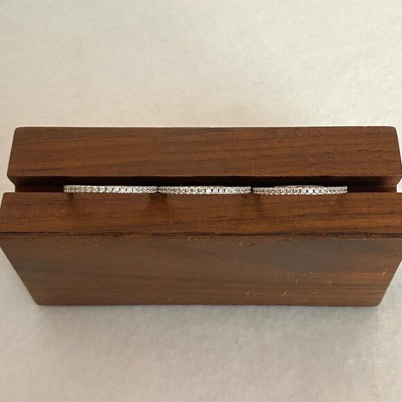 Milor Italian Sterling Silver 925 Cubic Zirconia Triple Infinity Band Ring Set - Picture 5 of 16